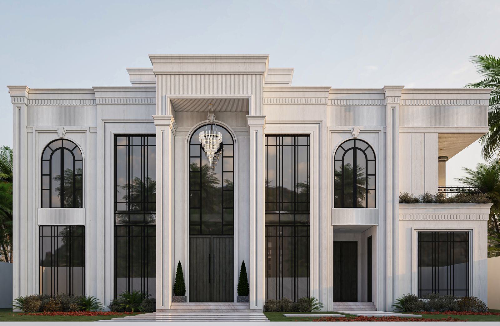 Arched Garden Residence front elevation